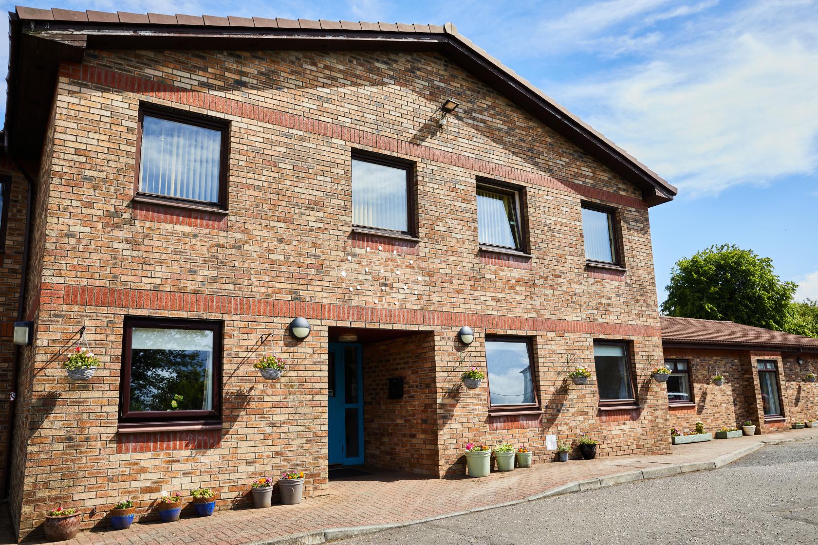A close up view of the front entrance to Spiers Care Home